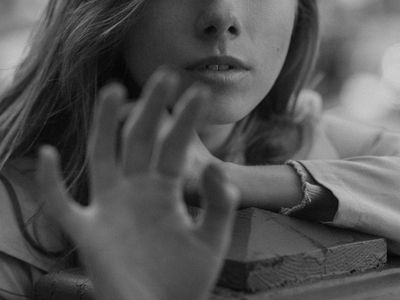 Silhouette of a person in a balance pose